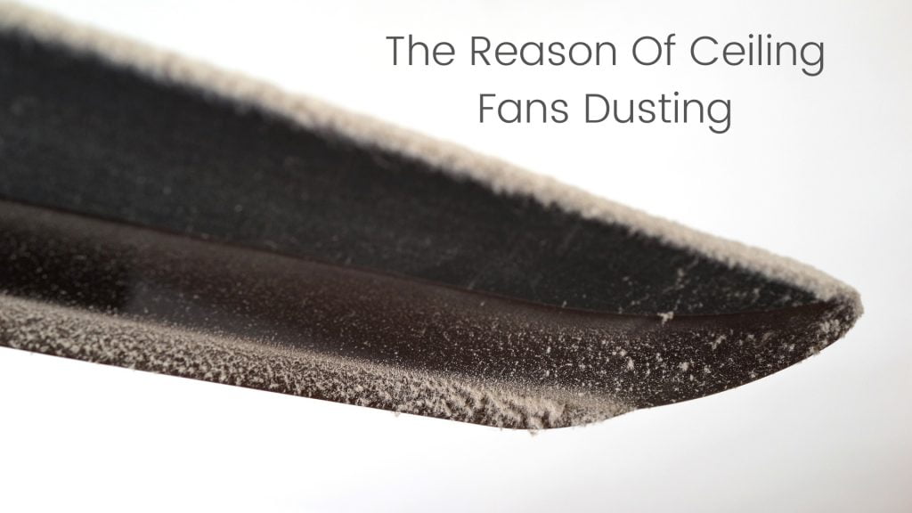 dust accumulates in the blades of ceiling fans