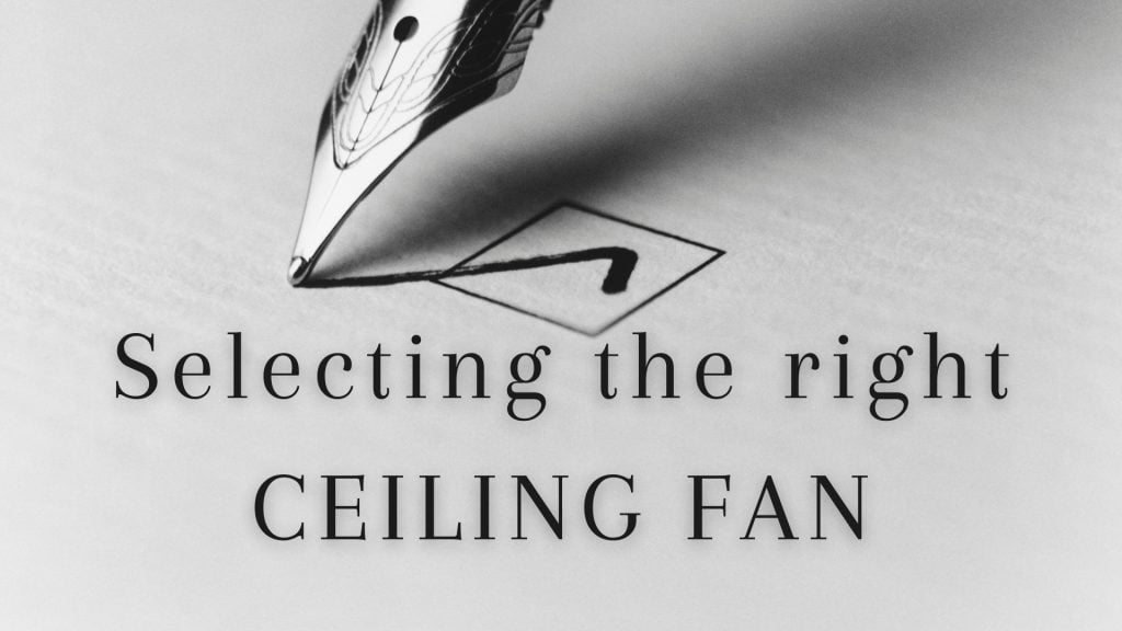 how to measure ceiling fan